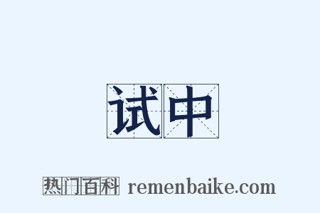 试中是什么意思的图片